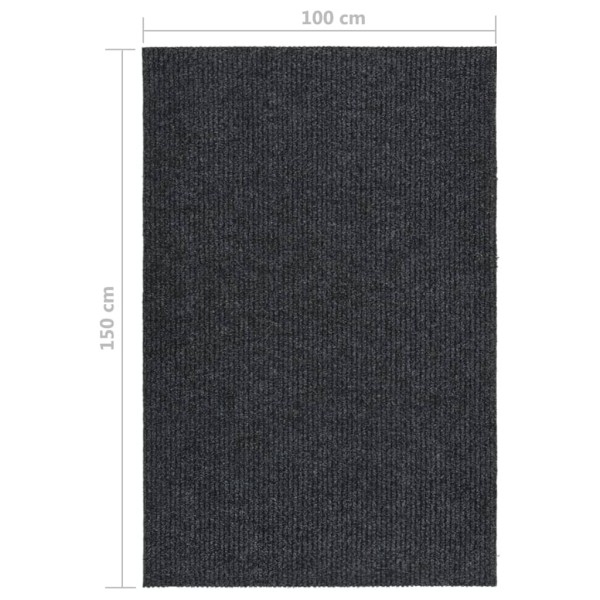 Alfombra de pasillo atrapa suciedad 100x150 cm gris antracita