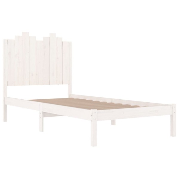 Estructura de cama madera maciza de pino blanco 100x200 cm