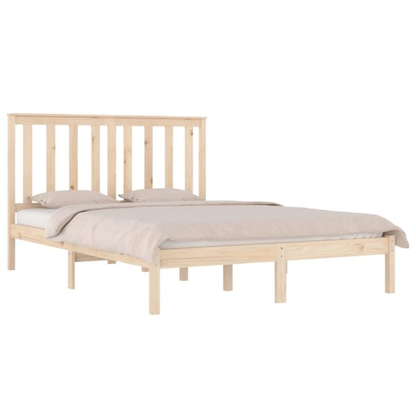 Estructura de cama madera maciza de pino 135x190 cm