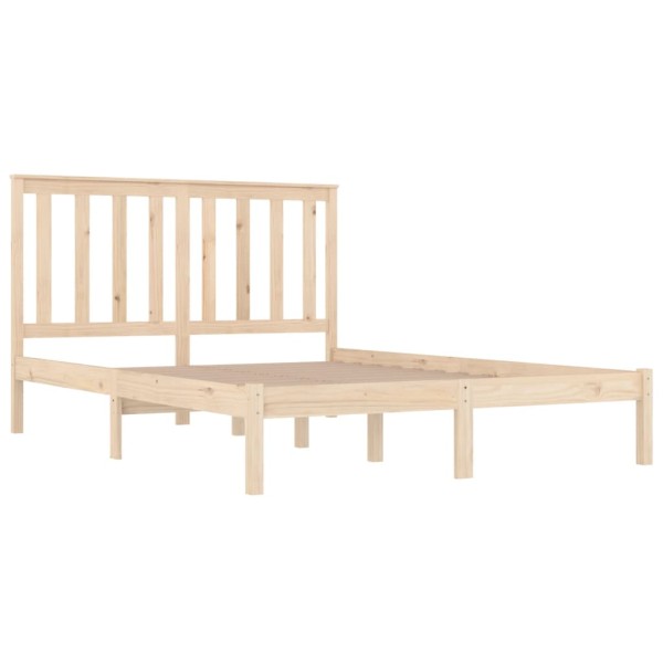 Estructura de cama madera maciza de pino 135x190 cm