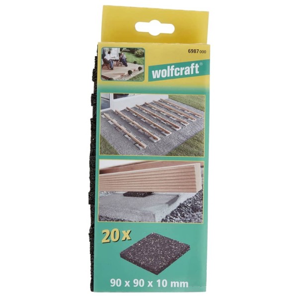 wolfcraft Almohadillas base para entablados 20 piezas 6987000