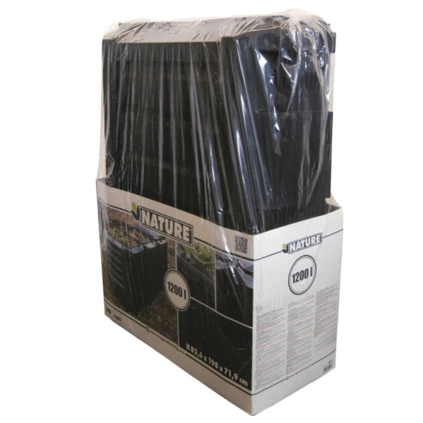 Nature contenedor térmico para compost 1200 L color negro