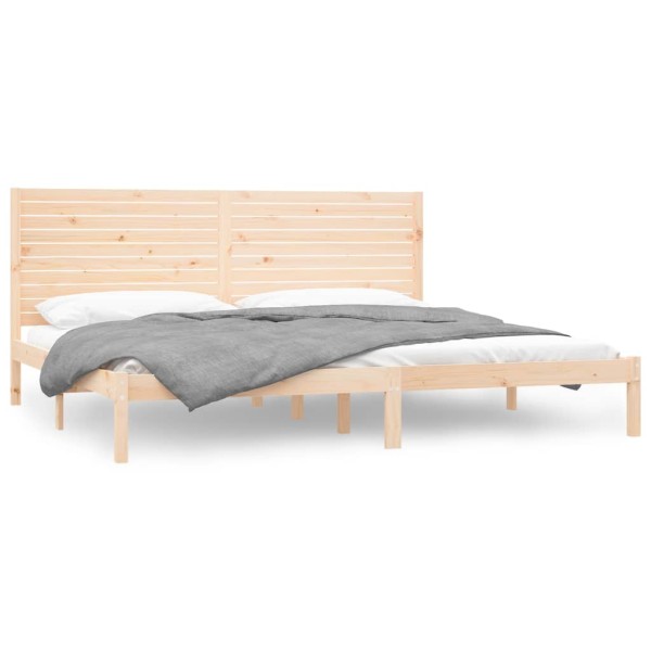 Estructura de cama de madera maciza 200x200 cm