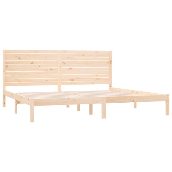 Estructura de cama de madera maciza 200x200 cm