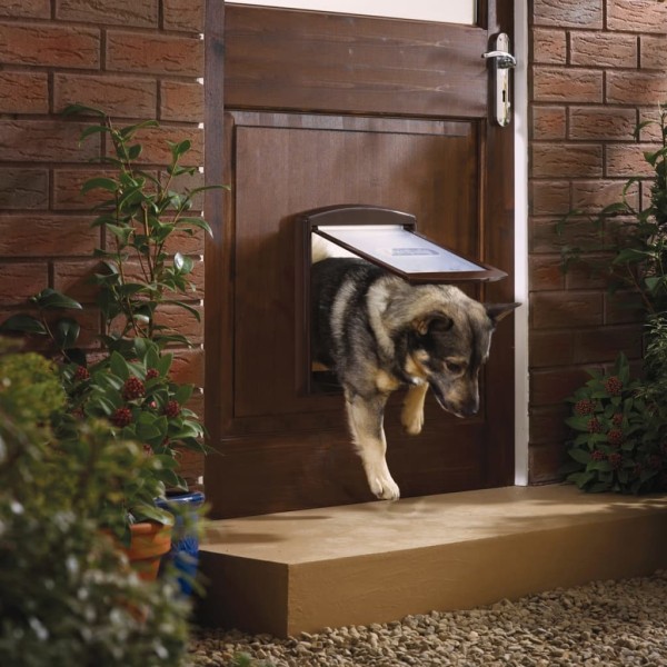 PetSafe Puerta mascotas 2-vías 755 mediana 26,7x22,8 marrón 5021