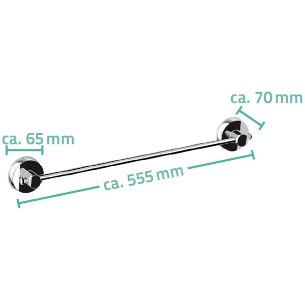 RIDDER Toallero cromado 55,5x7x6,5 cm 12120000