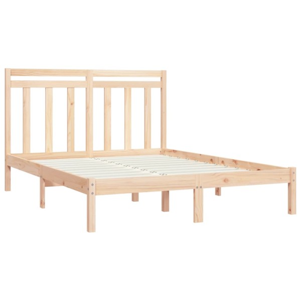 Estructura de cama madera maciza 140x200 cm