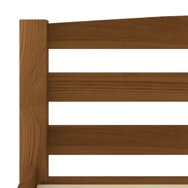 Estructura de cama madera maciza pino marrón miel 100x200 cm