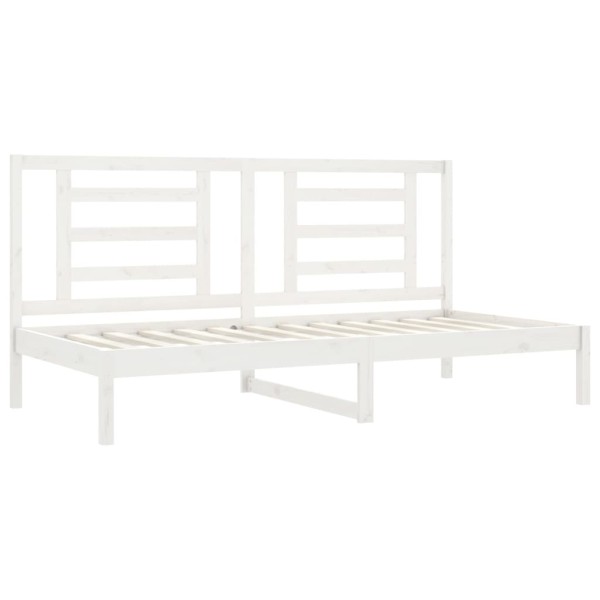 Sofá cama madera maciza de pino blanco 80x200 cm