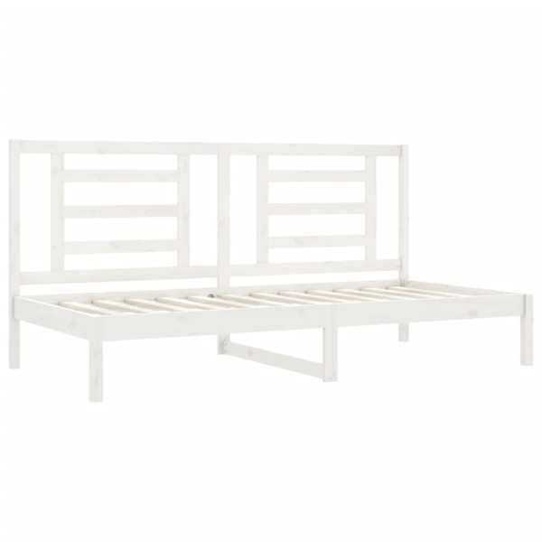 Sofá cama madera maciza de pino blanco 90x200 cm