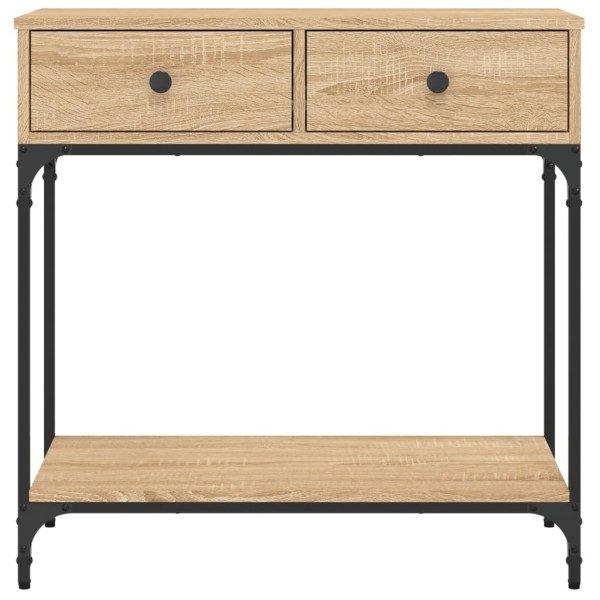 Mesa consola madera de ingeniería roble Sonoma 75x34,5x75 cm