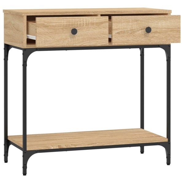 Mesa consola madera de ingeniería roble Sonoma 75x34,5x75 cm