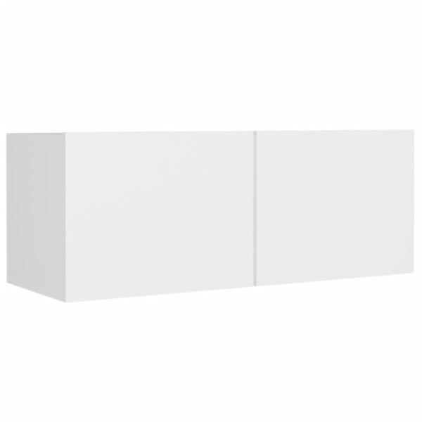 Set de muebles para TV 8 piezas madera contrachapada blanco