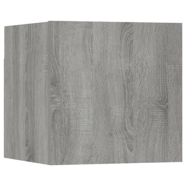 Set de muebles para TV 8 pzas madera contrachapada gris Sonoma