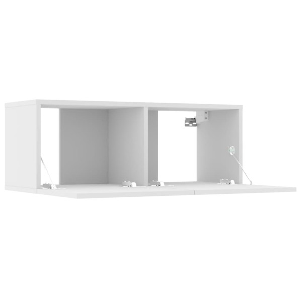 Set de muebles para TV 6 piezas madera contrachapada blanco