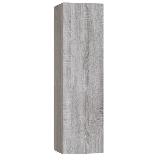 Set de muebles para TV 3 pzas madera contrachapada gris Sonoma