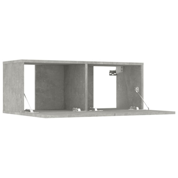 Set de muebles de TV 7 pzas madera contrachapada gris hormigón