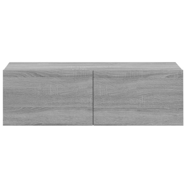 Set de muebles para TV 4 pzas madera contrachapada gris Sonoma