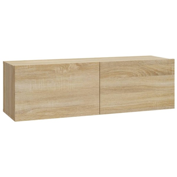 Set de muebles para TV 5 pzas madera contrachapada roble Sonoma