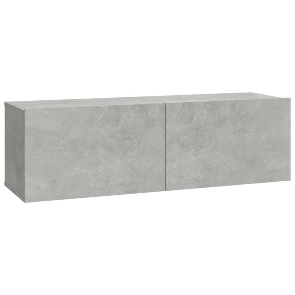 Set de muebles de TV 3 pzas madera contrachapada gris hormigón