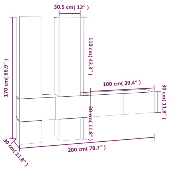 Mueble de pared para TV madera contrachapada negro