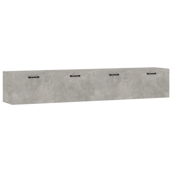 Armarios pared 2 uds contrachapada gris hormigón 100x36,5x35 cm