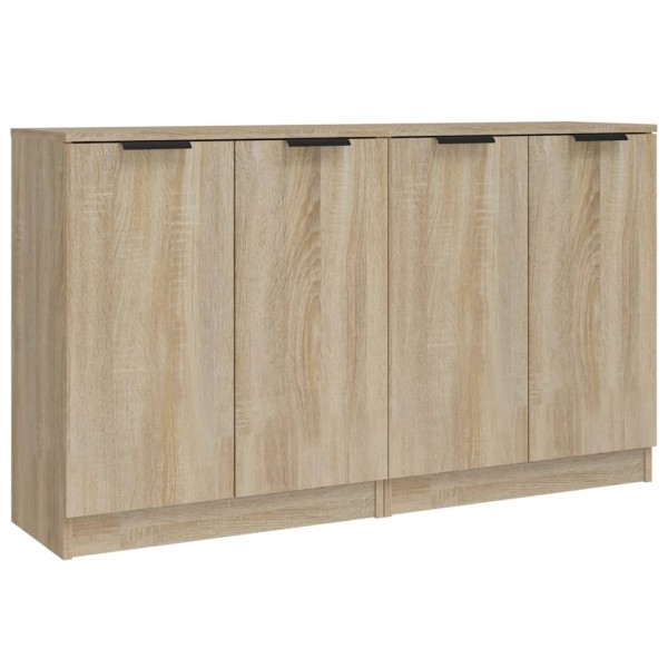 Aparadores 2 uds madera contrachapada roble Sonoma 60x30x70 cm