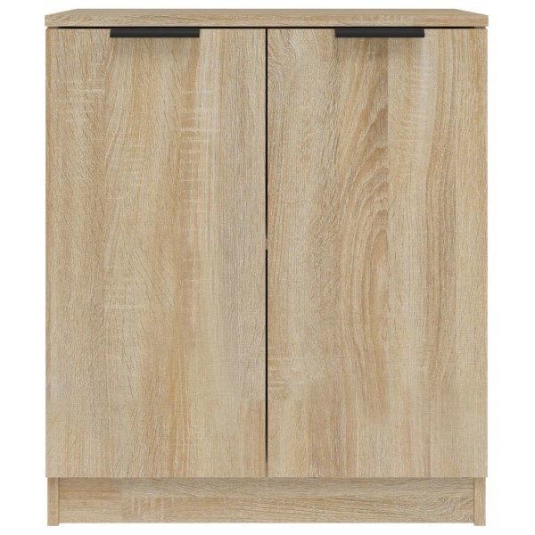 Aparadores 2 uds madera contrachapada roble Sonoma 60x30x70 cm