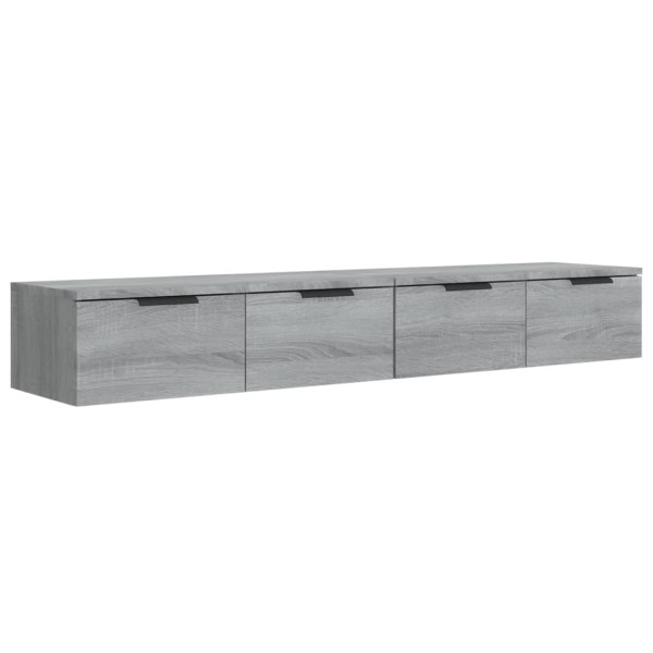 Armarios de pared 2 uds contrachapada gris Sonoma 68x30x20 cm