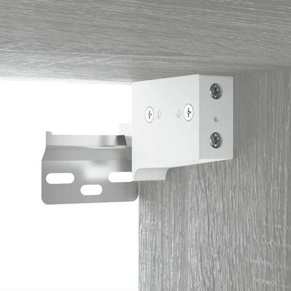 Armarios de pared 2 uds contrachapada gris Sonoma 68x30x20 cm