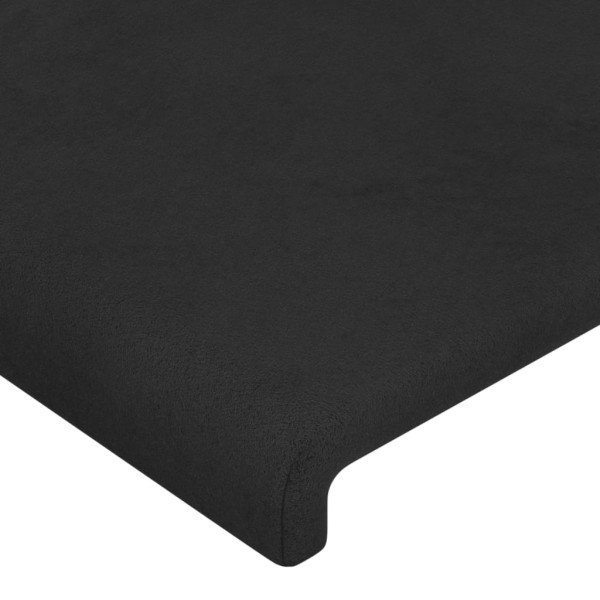 Cabeceros 4 unidades de terciopelo negro 100x5x78/88 cm