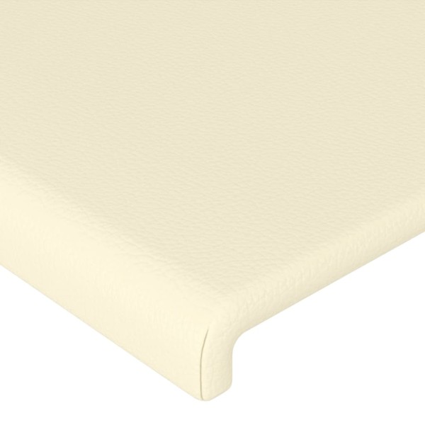 Cabeceros 4 unidades cuero sintético color crema 100x5x78/88 cm