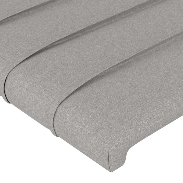 Cabecero de tela gris claro 103x23x78/88 cm