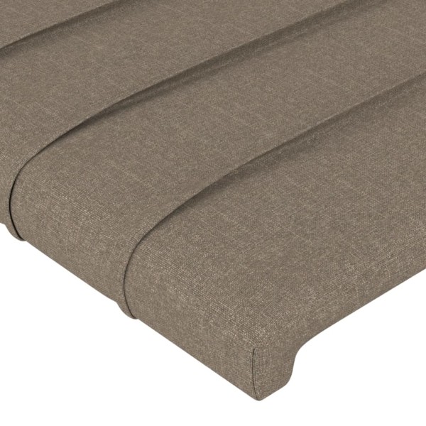 Cabecero de tela gris taupe 203x23x78/88 cm