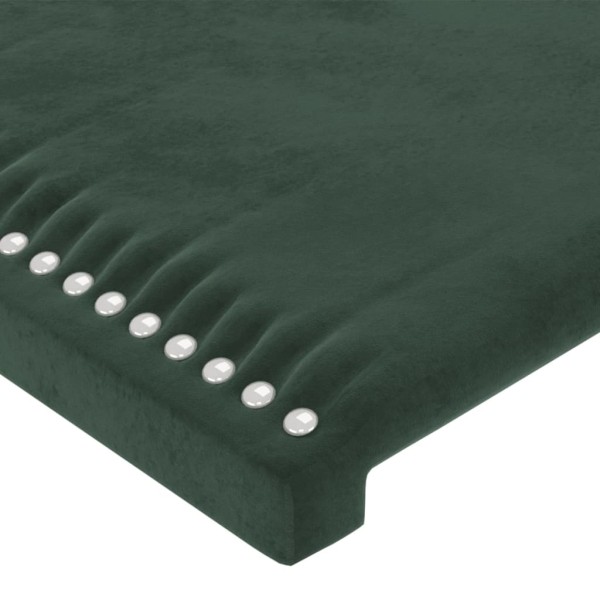 Cabecero con orejas de terciopelo verde oscuro 83x23x118/128 cm