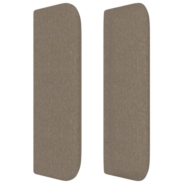 Cabecero de tela gris taupe 93x16x78/88 cm