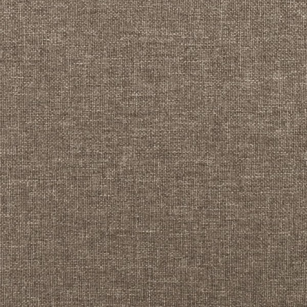 Cabecero con orejas de tela gris taupe 147x16x118/128 cm