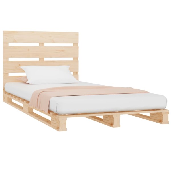 Estructura de cama madera maciza pino 75x190 cm