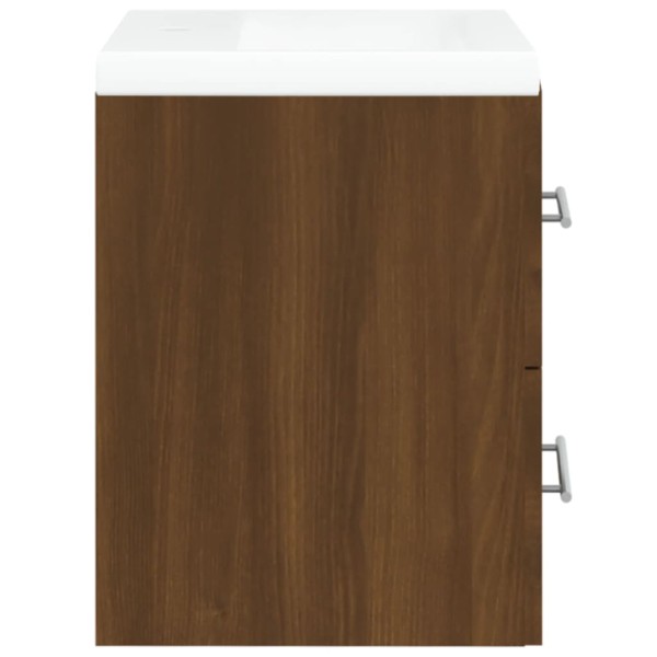 Mueble de baño con lavabo madera contrachapada marrón roble