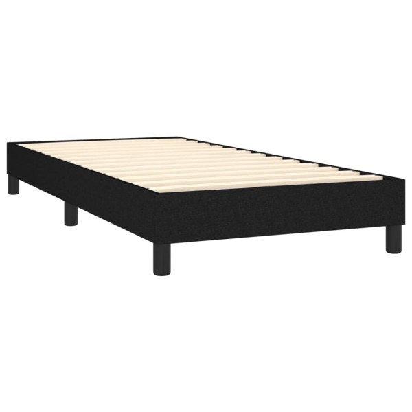 Estructura de cama box spring tela negro 90x200 cm