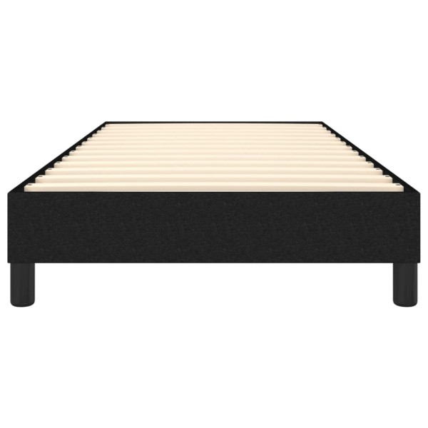 Estructura de cama box spring tela negro 90x200 cm