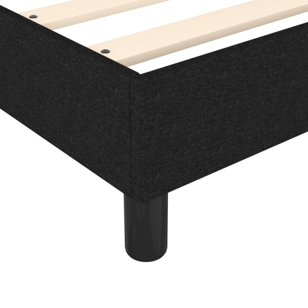 Estructura de cama box spring tela negro 90x200 cm