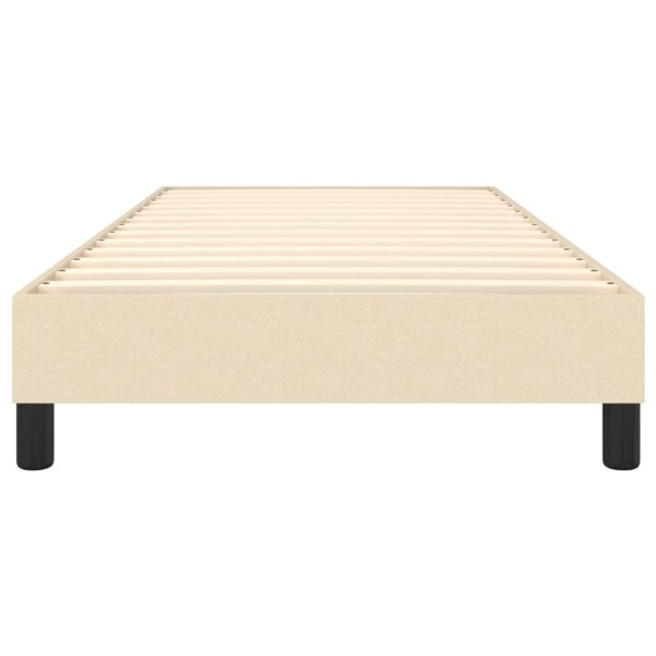 Estructura de cama box spring tela color crema 80x200 cm