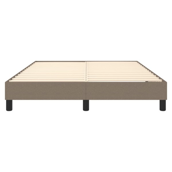 Estructura de cama box spring tela gris taupe 140x200 cm