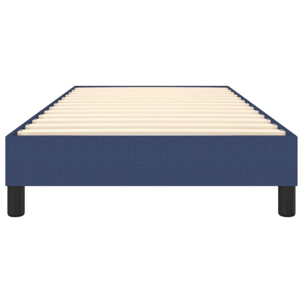 Estructura de cama box spring tela azul 90x200 cm