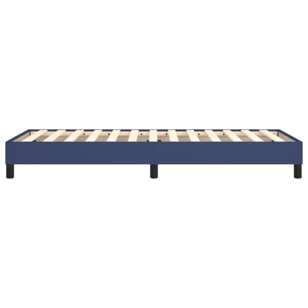 Estructura de cama box spring tela azul 90x200 cm