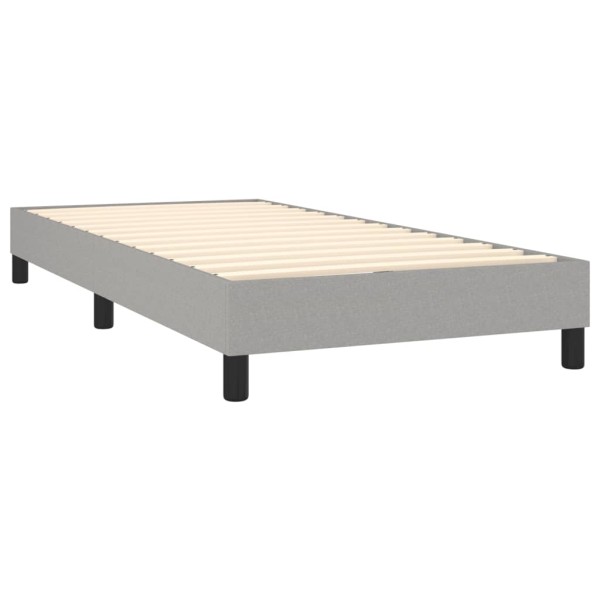 Estructura de cama box spring tela gris claro 100x200 cm