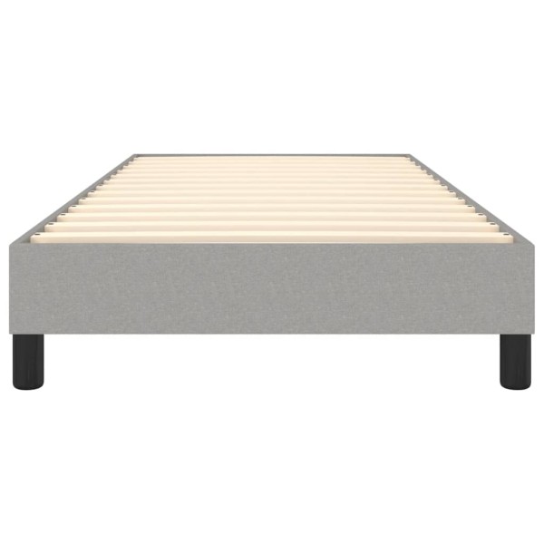 Estructura de cama box spring tela gris claro 100x200 cm