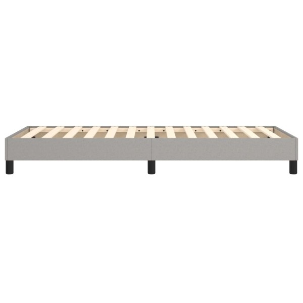 Estructura de cama box spring tela gris claro 100x200 cm