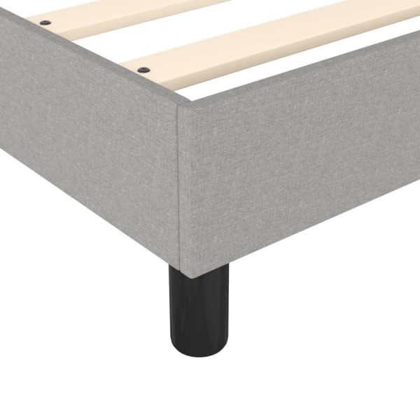 Estructura de cama box spring tela gris claro 100x200 cm